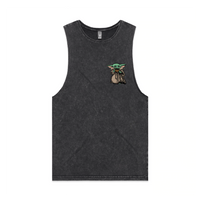 S / Black / Small Front Design Baby Yoda 👶 - Tank