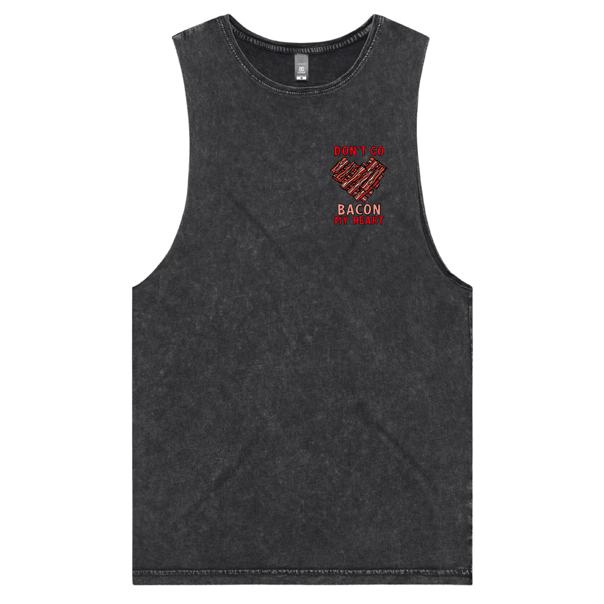 S / Black / Small Front Design Bacon My Heart 🥓❤️- Tank
