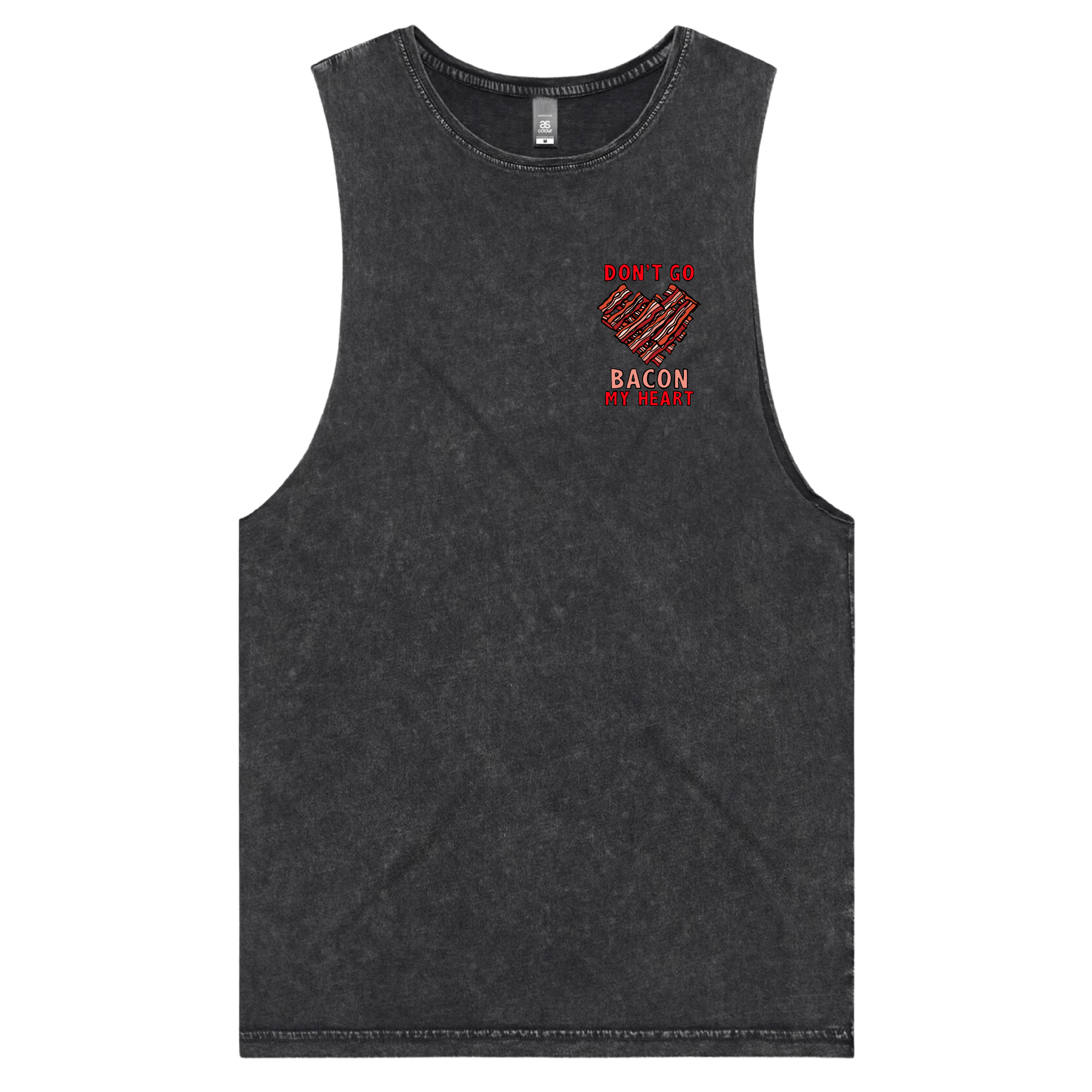 S / Black / Small Front Design Bacon My Heart 🥓❤️- Tank
