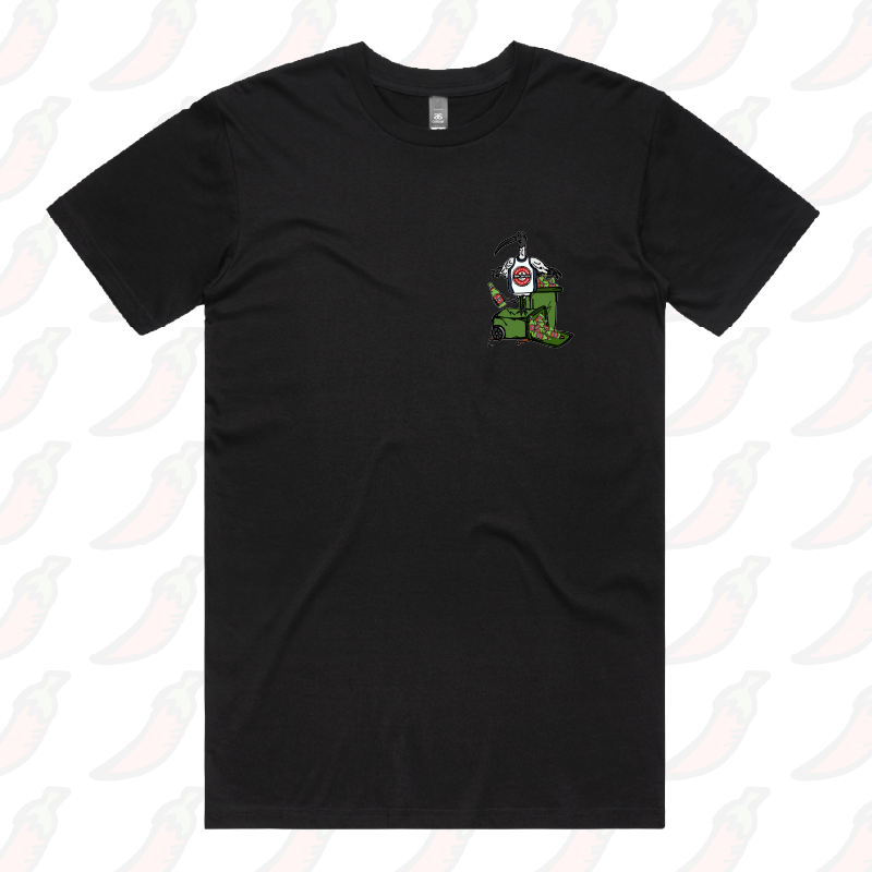 S / Black / Small Front Design Bali Bin Chicken 🗑️ - Men's T Shirt