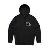 S / Black / Small Front Design Bandit Hall Pass 🦴 - Unisex Hoodie
