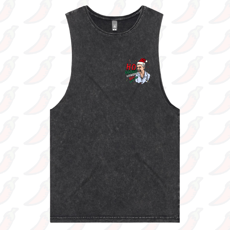 S / Black / Small Front Design Barking Dog Man Christmas 🗣️🎄 - Tank
