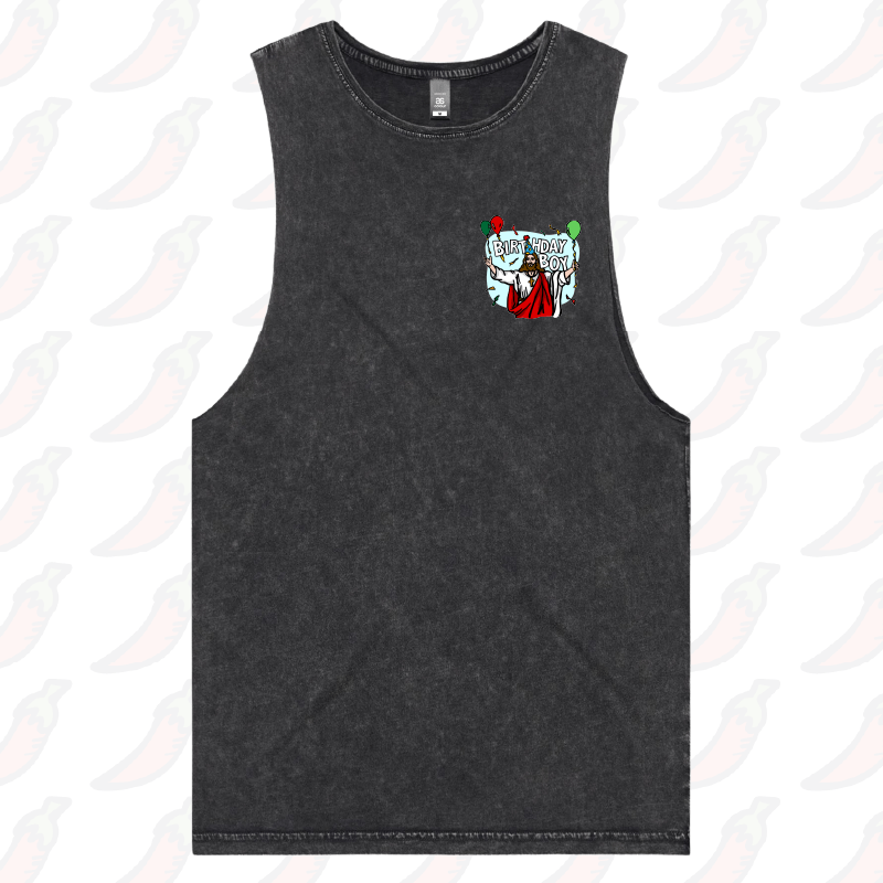 S / Black / Small Front Design Birthday Boy Christmas 🎉🎄- Tank