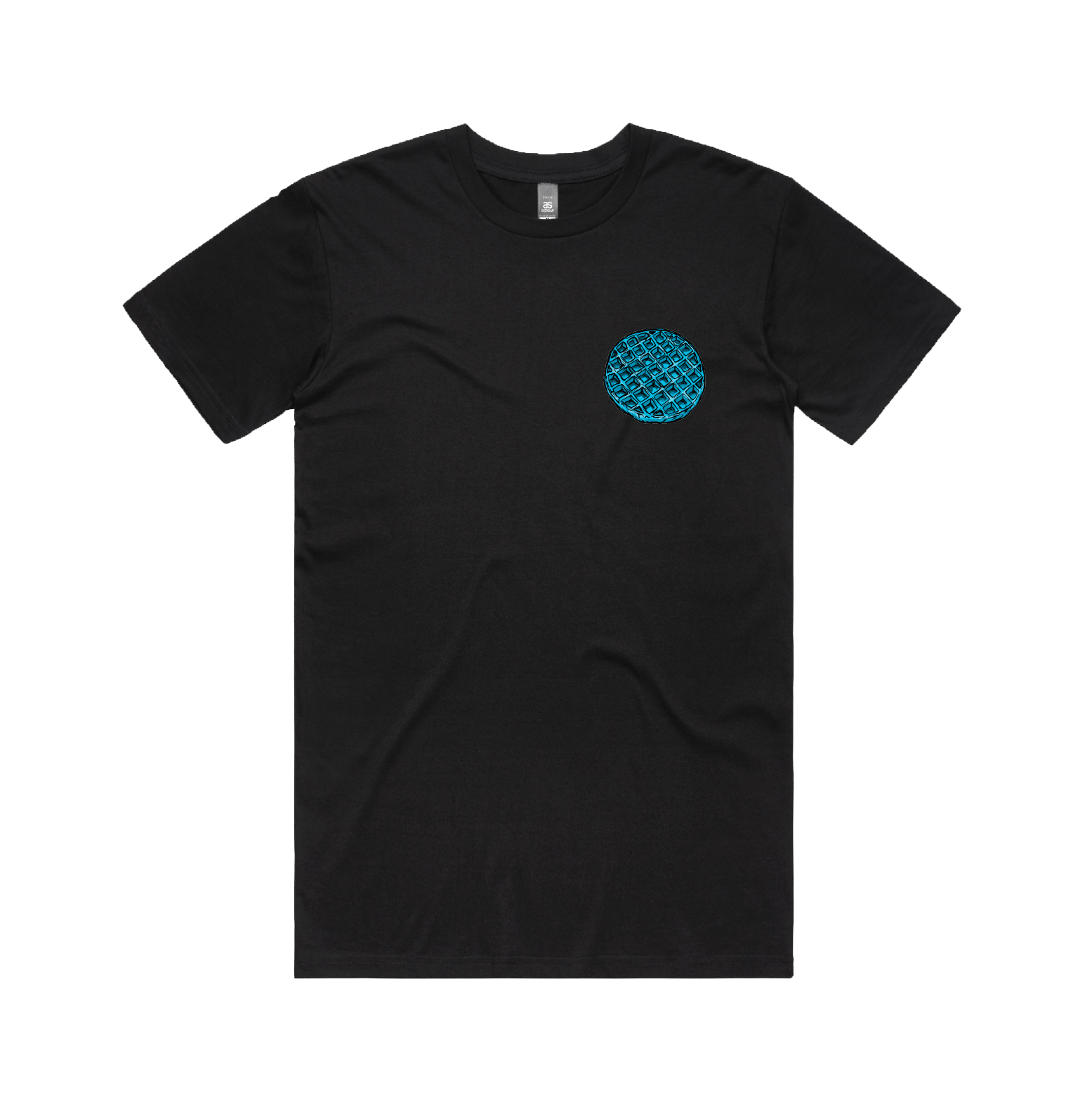 S / Black / Small Front Design Blue Waffle 🧇🤮 - Men's T Shirt
