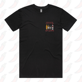 S / Black / Small Front Design Boozy Date Night 🍸 - Men's T Shirt