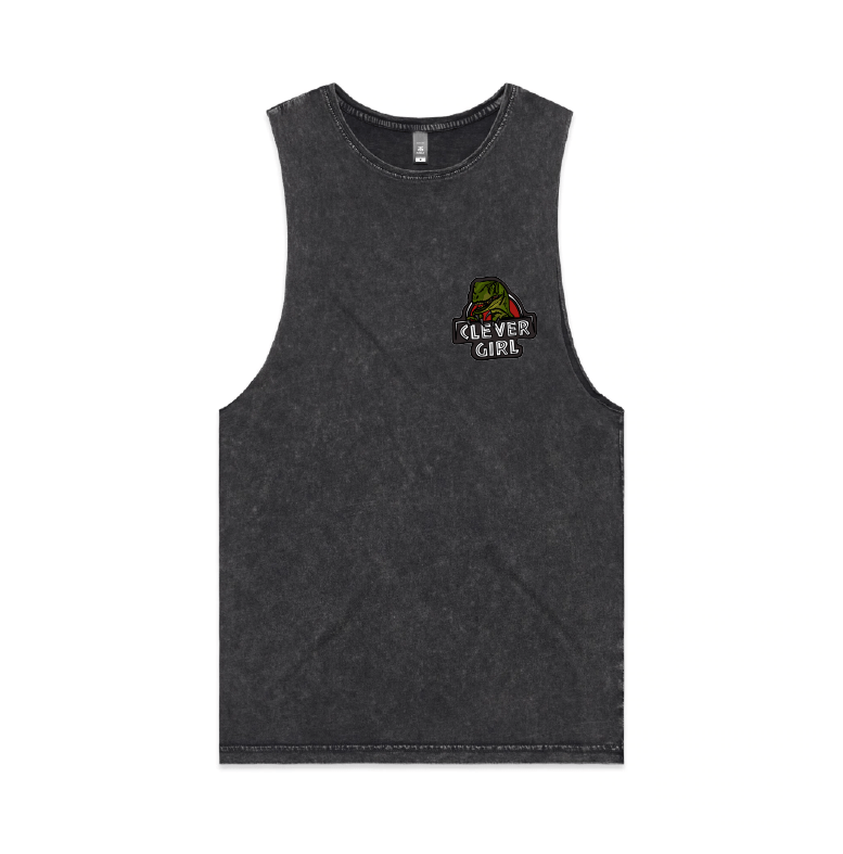 S / Black / Small Front Design Clever Girl 🦖 - Tank