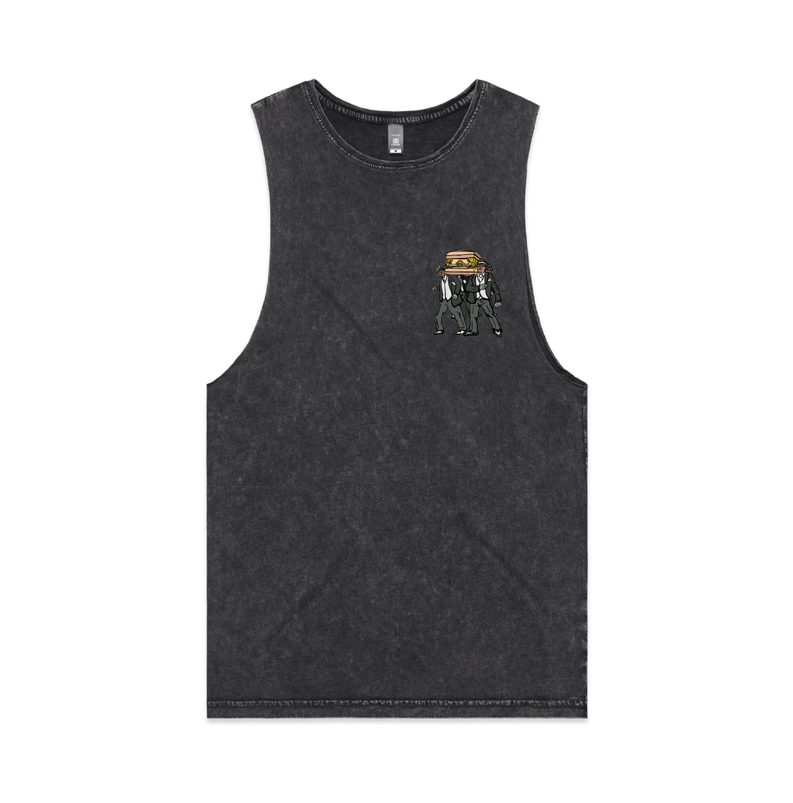 S / Black / Small Front Design Coffin Dance ⚰️ - Tank