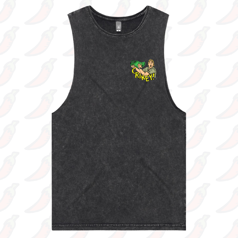 S / Black / Small Front Design Crikey! Croc Hunter 🐊 - Tank