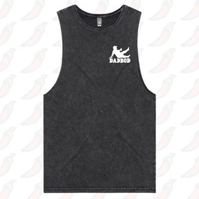 S / Black / Small Front Design Dad Bod 💪 – Tank