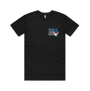 S / Black / Small Front Design Daddy Shark 🦈 - Men's T Shirt