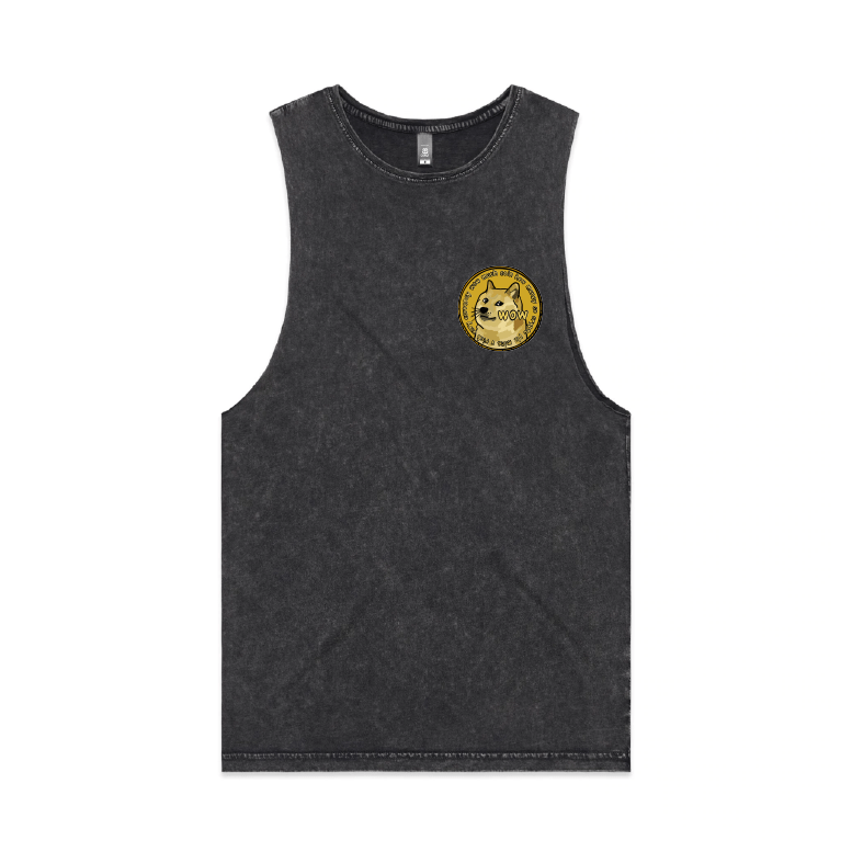 S / Black / Small Front Design Dogecoin 🚀  - Tank