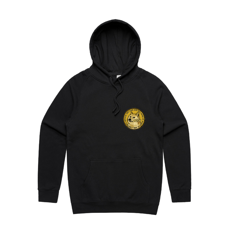 S / Black / Small Front Design Dogecoin 🚀 - Unisex Hoodie