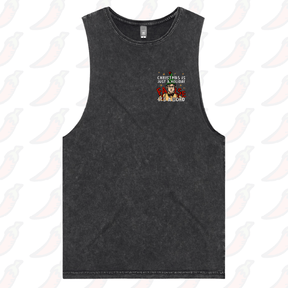 S / Black / Small Front Design Dwight Christmas 👩‍🌾🎄- Tank