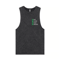 S / Black / Small Front Design Eat Sleep Punt Repeat 🏇 - Tank