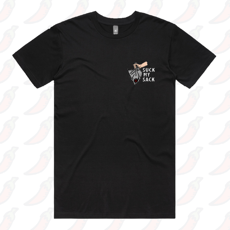 S / Black / Small Front Design Goon Sack 🍷 - Men's T Shirt