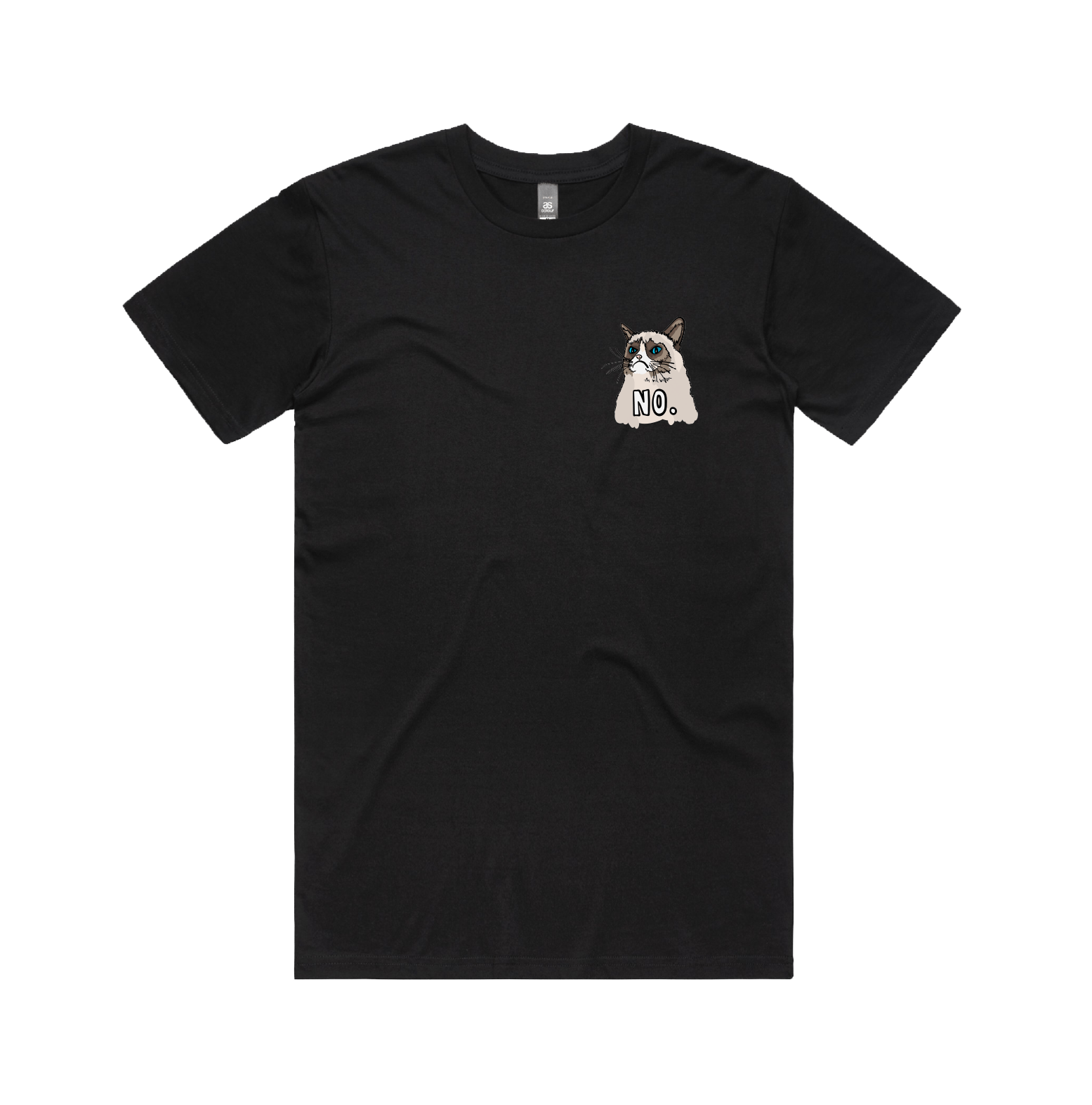 S / Black / Small Front Design Grumpy Cat! 😾 - Men's T Shirt