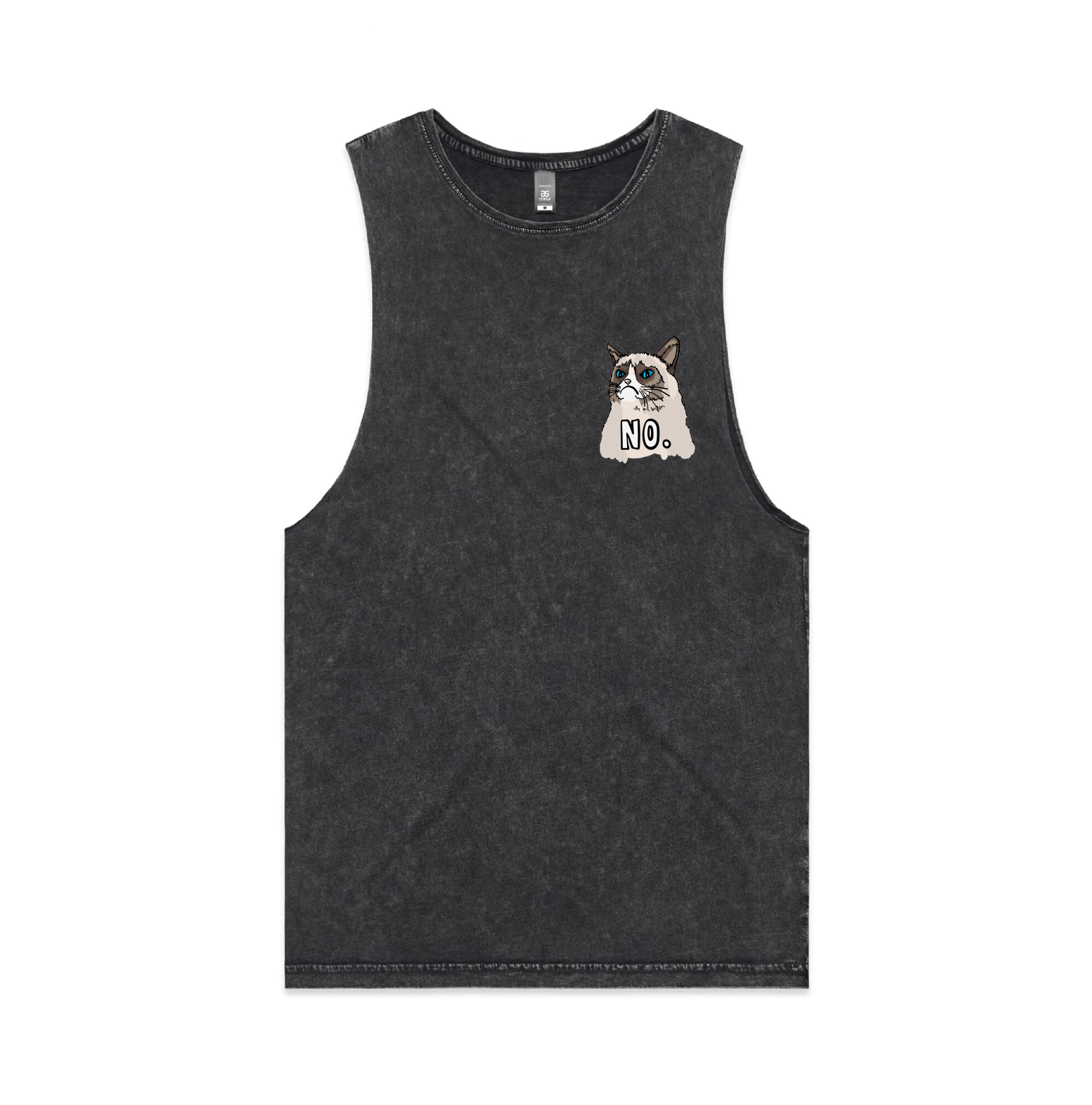 S / Black / Small Front Design Grumpy Cat 😾 - Tank