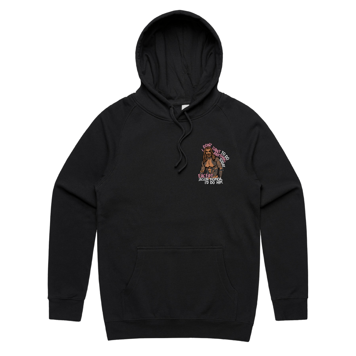 S / Black / Small Front Design I'd Do Jason Momoa 🐟 - Unisex Hoodie