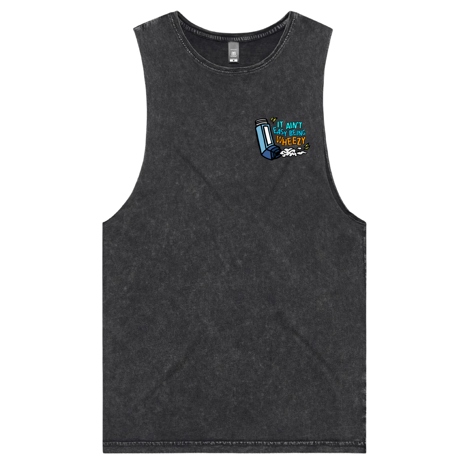 S / Black / Small Front Design It Ain’t Easy Being Wheezy 😫💨 – Tank