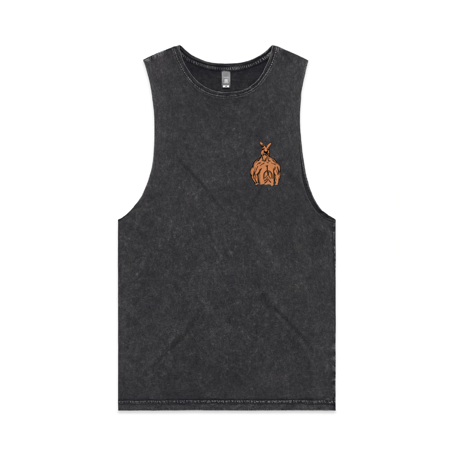 S / Black / Small Front Design Jacked Kangaroo 🦘 - Tank