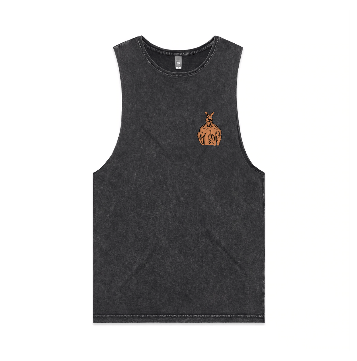 S / Black / Small Front Design Jacked Kangaroo 🦘 - Tank
