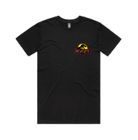 S / Black / Small Front Design Jurassic Park Theme 🦕 - Men's T Shirt