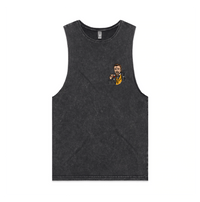 S / Black / Small Front Design Laughing Leo 🍷 - Tank