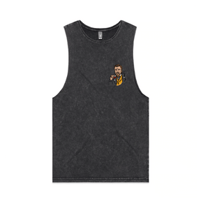 S / Black / Small Front Design Laughing Leo 🍷 - Tank