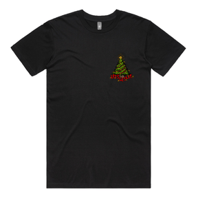 S / Black / Small Front Design Let’s Get Lit 🎄💡 –  Men's T Shirt