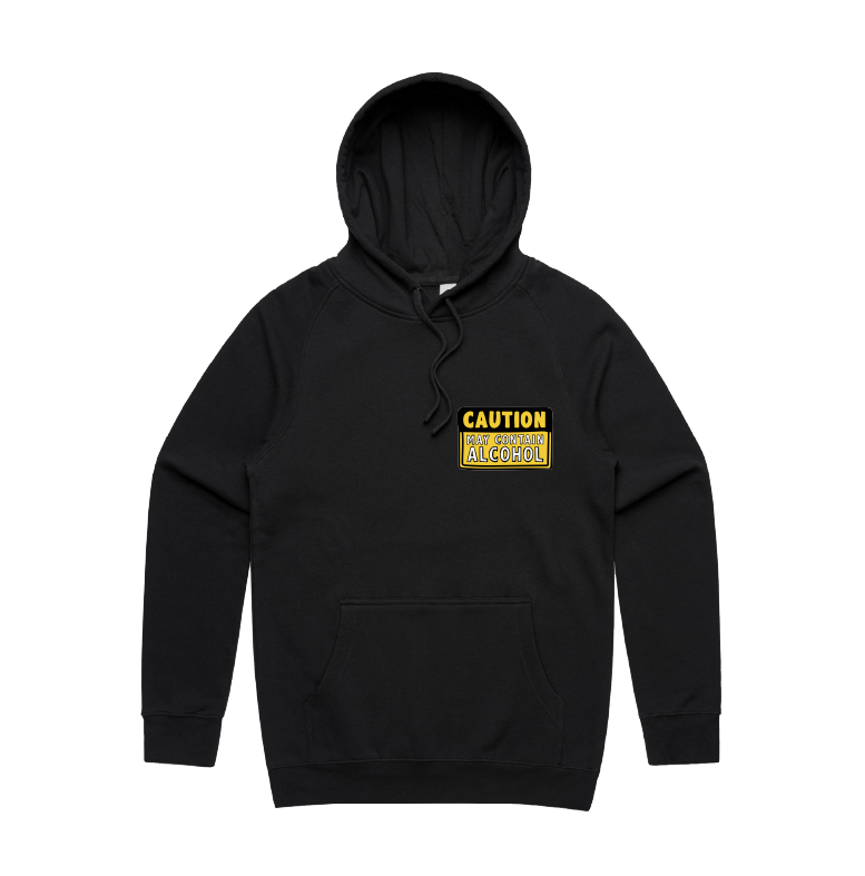 S / Black / Small Front Design May Contain Alcohol 🍺 - Unisex Hoodie