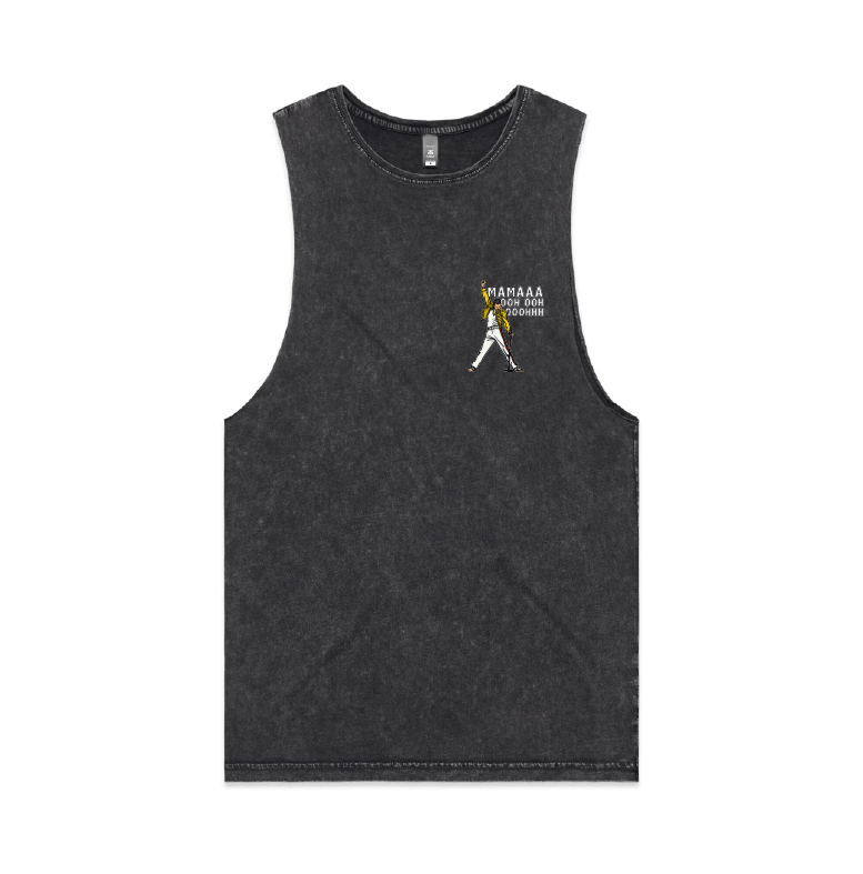 S / Black / Small Front Design Mummaaaaa 🎙️ - Tank