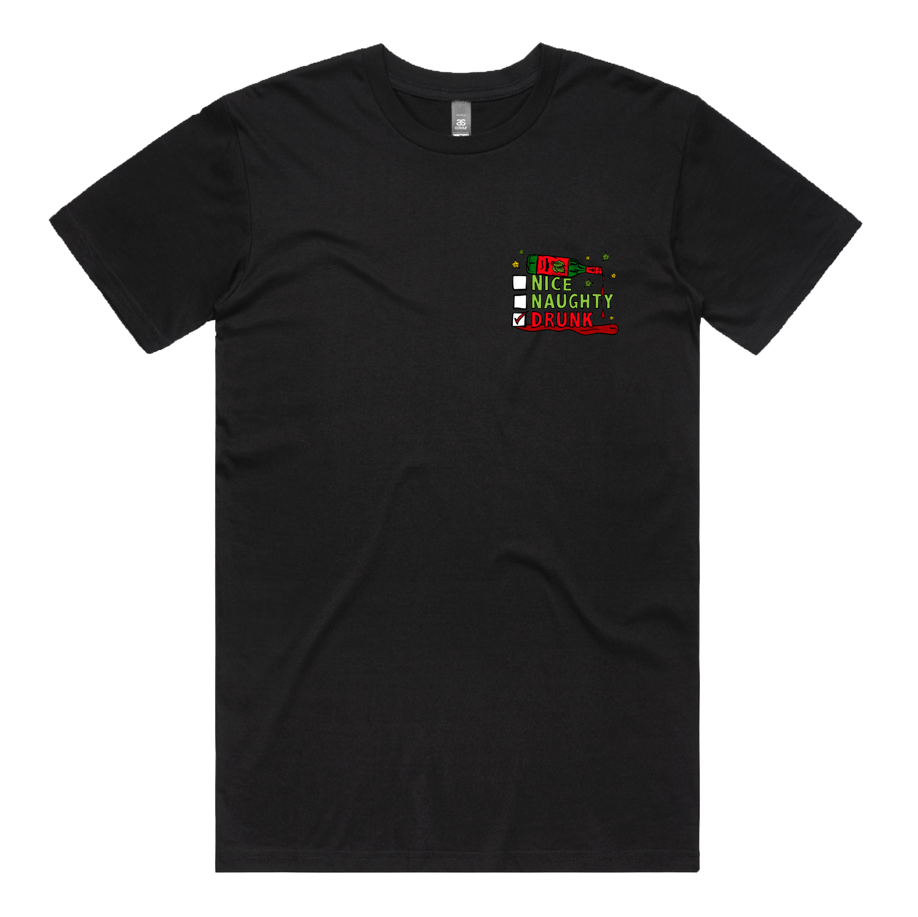 S / Black / Small Front Design Naughty Nice List ✅❌ - Men's T Shirt