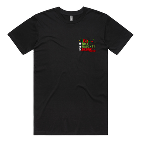 S / Black / Small Front Design Naughty Nice List ✅❌ - Men's T Shirt