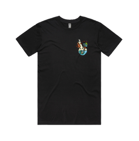 S / Black / Small Front Design Pokebong 🦎 - Men's T Shirt