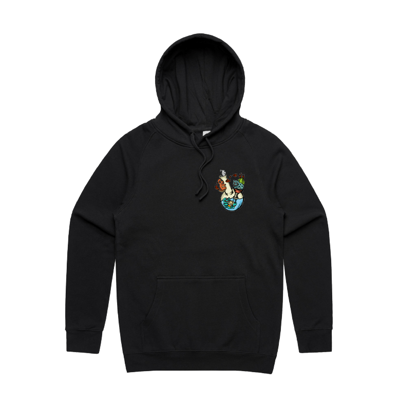 S / Black / Small Front Design Pokebong 🦎 - Unisex Hoodie