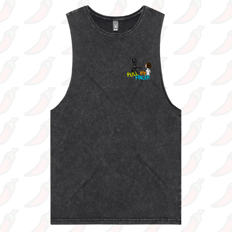 S / Black / Small Front Design Pull My Finger 👉 – Tank