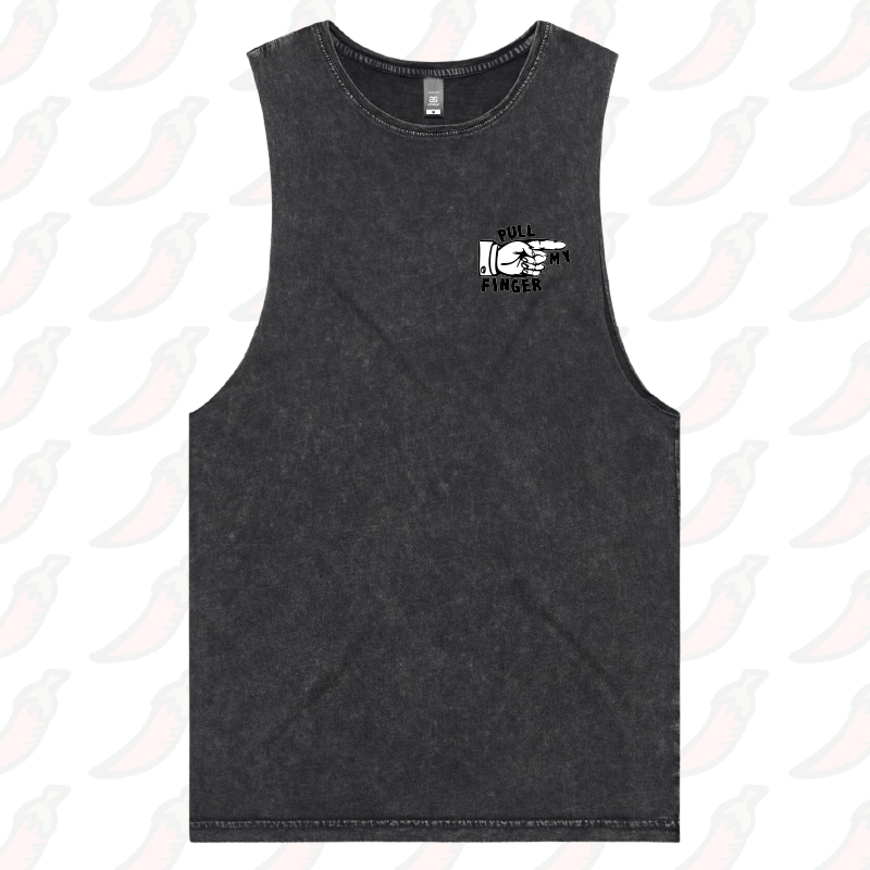 S / Black / Small Front Design Pull My Finger 👉 – Tank