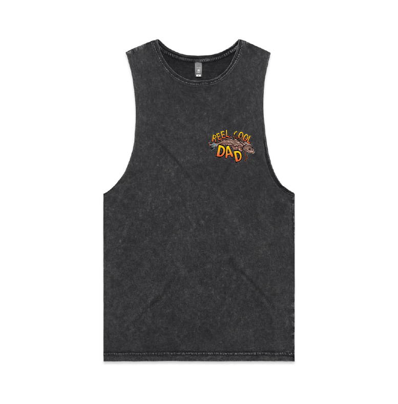 S / Black / Small Front Design Reel Cool Dad 🎣 - Tank