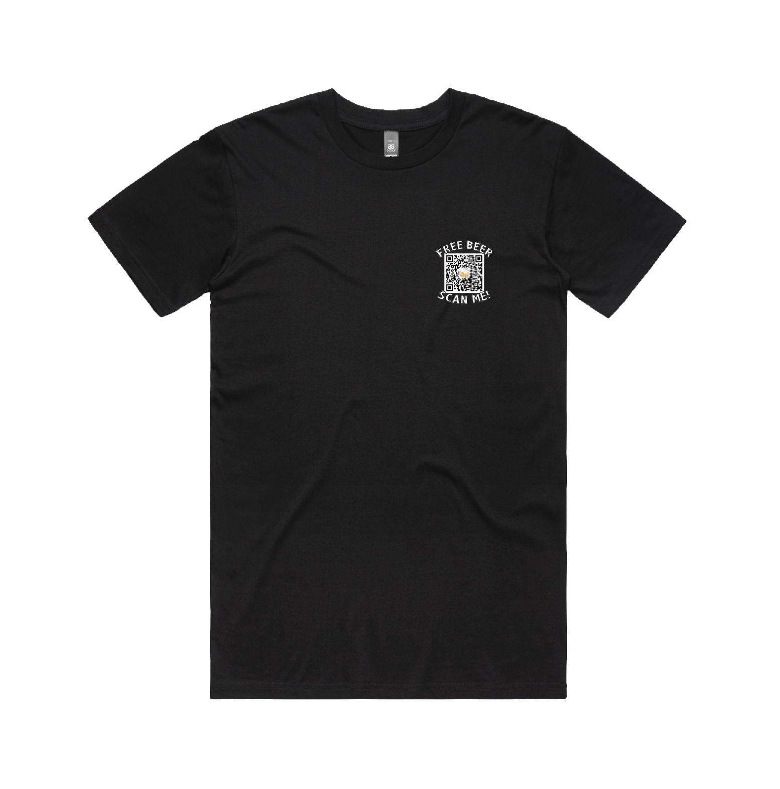 S / Black / Small Front Design Rick Roll QR Prank 🎵 - Men's T Shirt