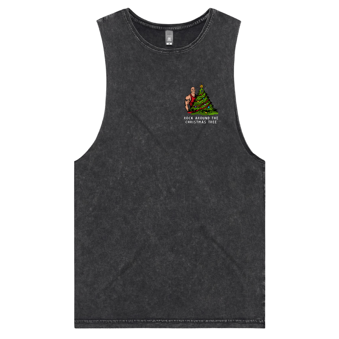 S / Black / Small Front Design Rock Around The Christmas Tree 🎄 - Tank