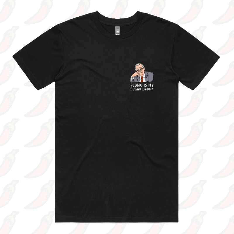 S / Black / Small Front Design Scomo Sugar Daddy 💸 - Men's T Shirt