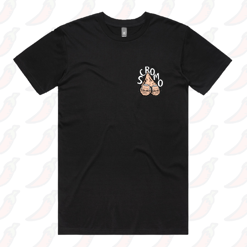 S / Black / Small Front Design Scromo 🥜🥜  – Men's T Shirt
