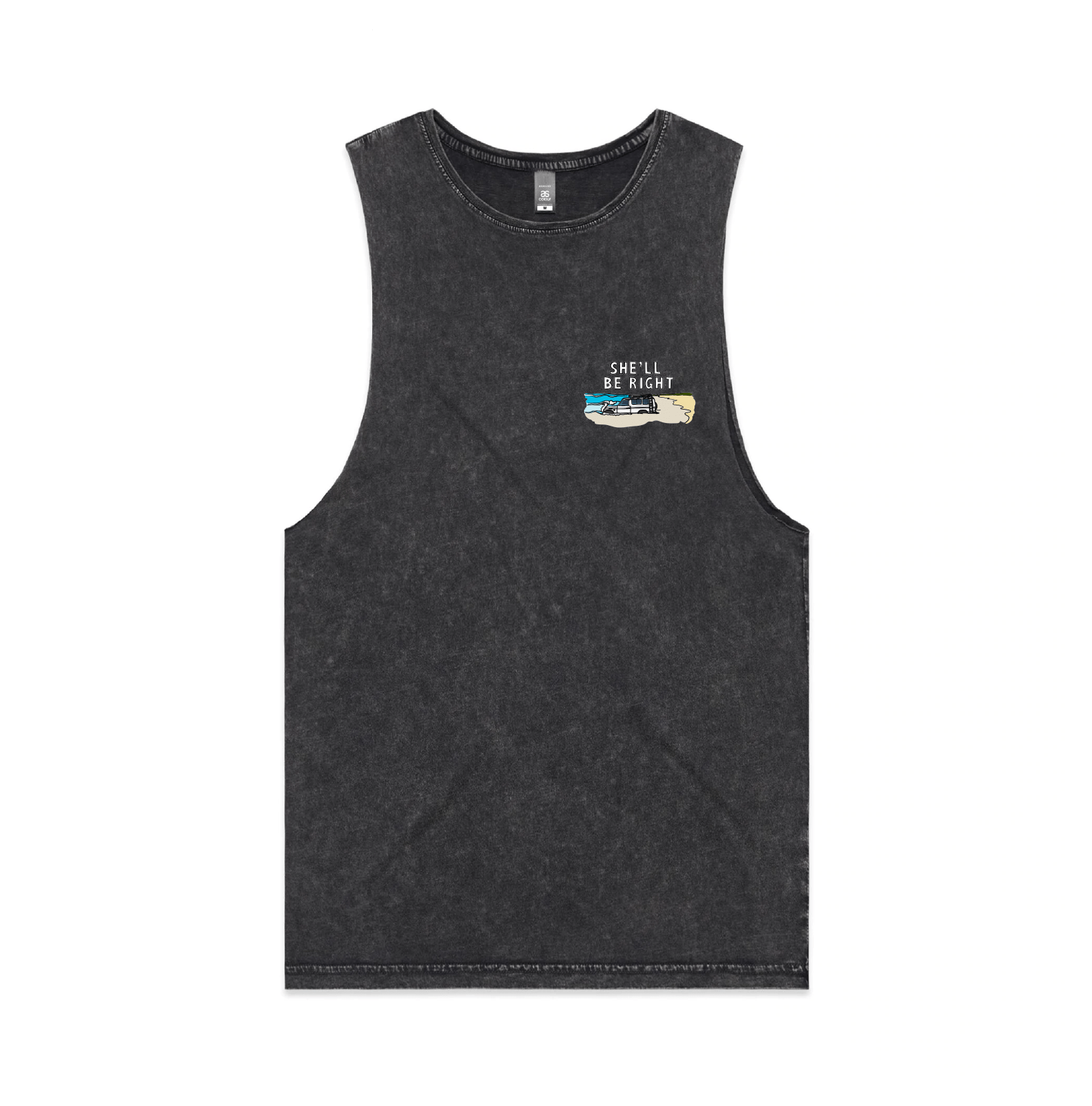 S / Black / Small Front Design She'll Be Right 🤷‍♂️ - Tank