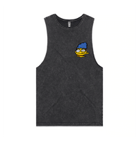 S / Black / Small Front Design Smeared Marge 👕  - Tank