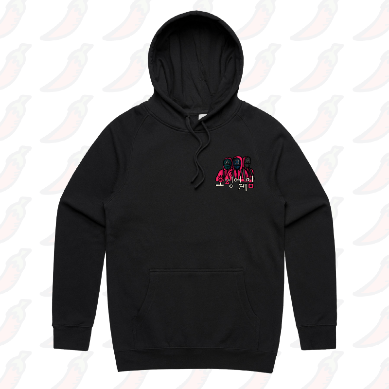 S / Black / Small Front Design Squid Game 🦑 - Unisex Hoodie