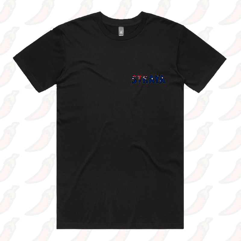 S / Black / Small Front Design Straya 🐨 - Men's T Shirt