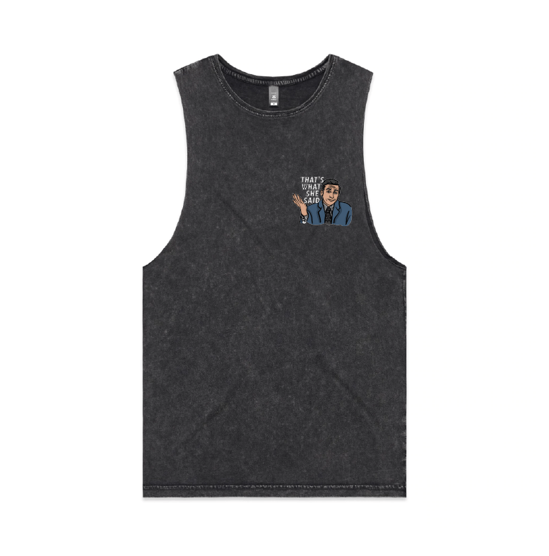 S / Black / Small Front Design That's What She Said 🖨️ - Tank