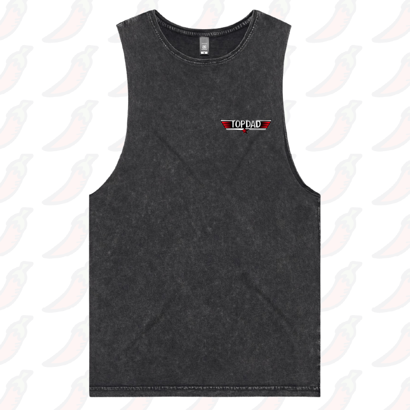 S / Black / Small Front Design Top Dad 🕶️ - Tank