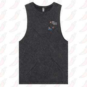 S / Black / Small Front Design U Rock My World 👨🏾- Tank