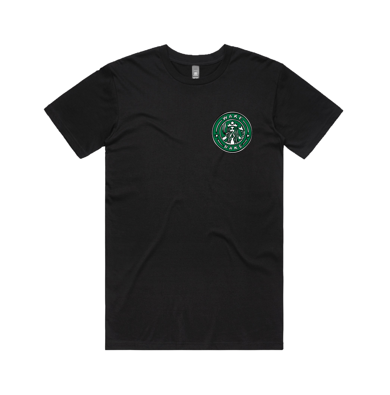 S / Black / Small Front Design Wake & Bake 🚬 - Men's T Shirt